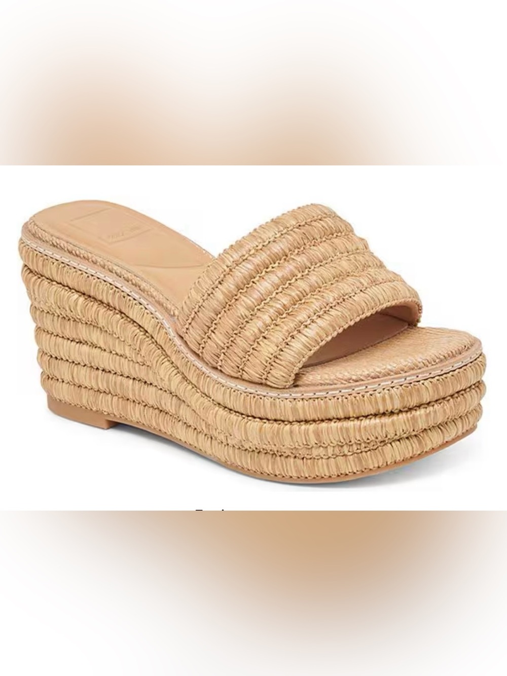 Dolce Vita Throne Woven Raffia Platform Sandals